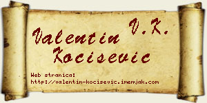 Valentin Kočišević vizit kartica
